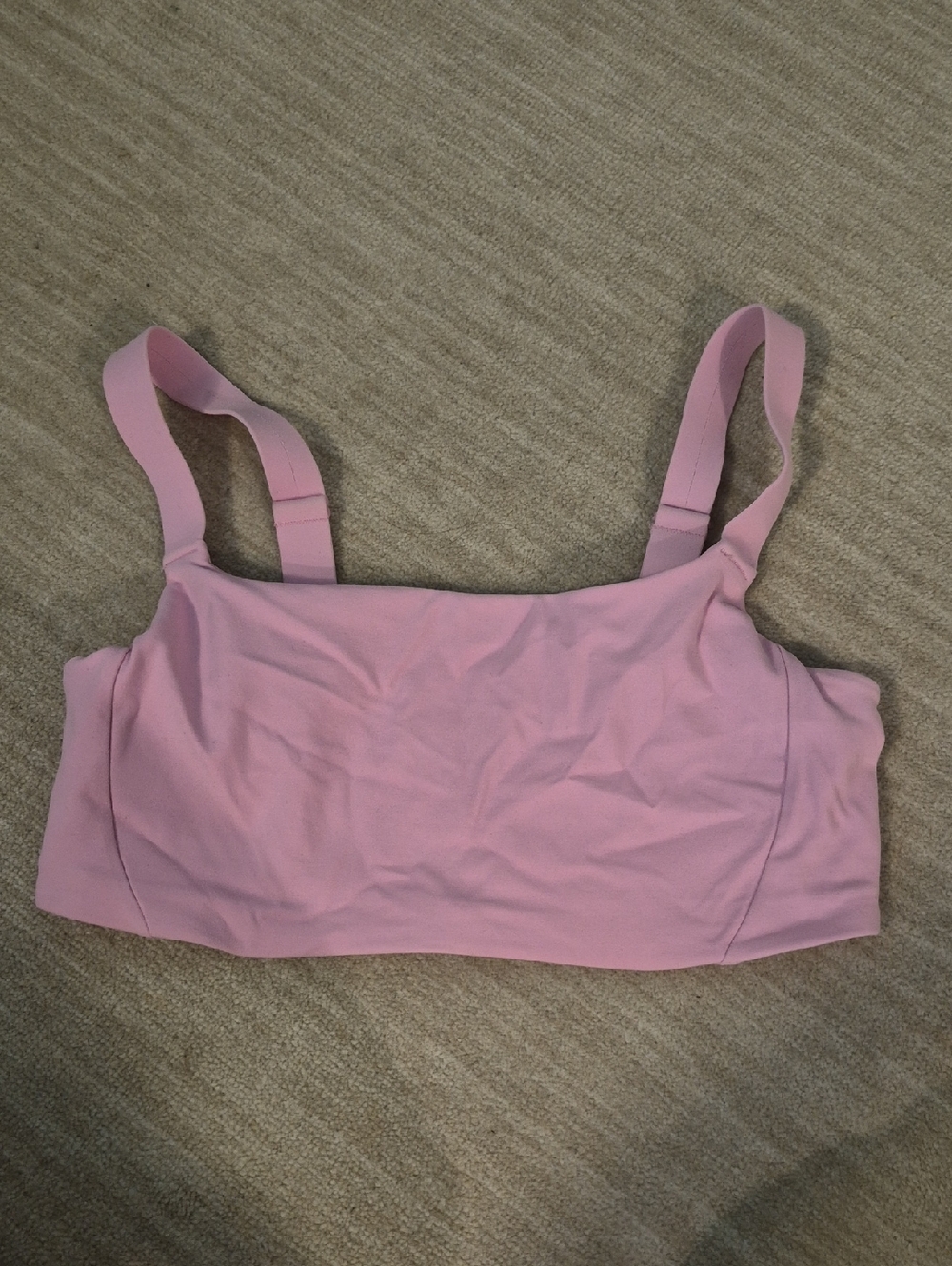 Athleta Reform Light Pink Seamless Stretch Bralette with Adjustable Straps
